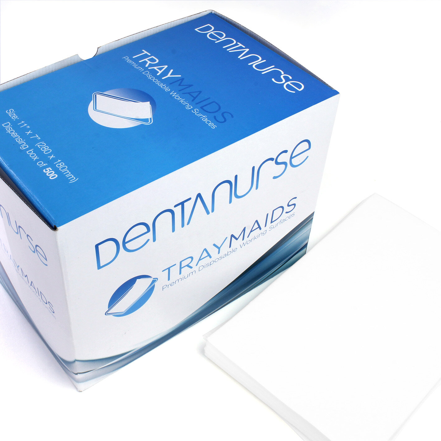 Dentanurse Traymaids Pack 500 12x8, Available from DMI- Ireland's Leading Professional Dental Supplier ROI: 01 427 3700|NI: 028 9260 1000