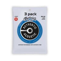 Martin MA140 Light Acoustic Guitar Strings 12-54 (80/20 Bronze) *3 Pack*