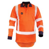 Hi-Vis FR Cotton Polo, 12Cal TTMC D/N, Collar