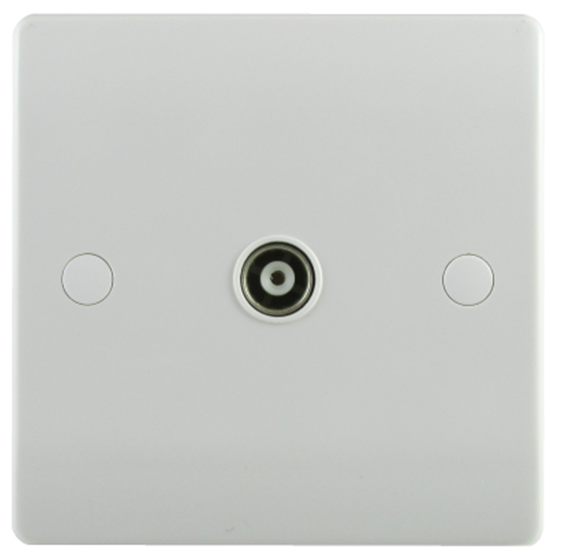 Sline 1G TV Socket White SL432