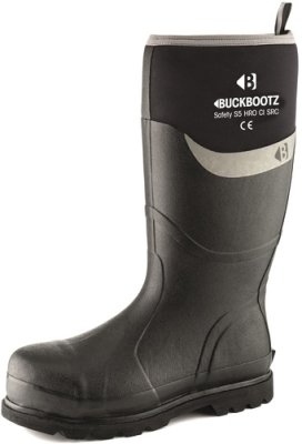 Buckbootz BBZ6000BK Buckbootz Safety Wellington, Black Size 09