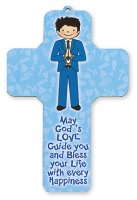 Wood Cross 7 1/4 inch/Communion Boy   (C12495)