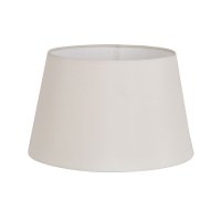 BEIGE COTTON DRUM SHADE H215, TOP 265MM, BOTTOM 355MM