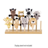 Wild Animal - Finger Puppets displayed on a stand