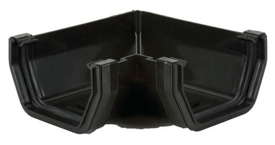 114mm Squarestyle 90 degree Gutter Angle Black