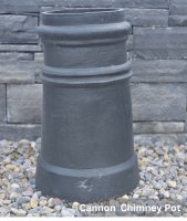 Cannon Head Chimney Pot Black 600mm (To Order)