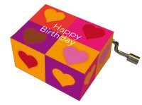 Music box, Happy Birthday, Rectangles/Hearts