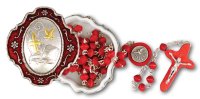 Confirmation Wood Rosary/With Matching Box   (F6219)