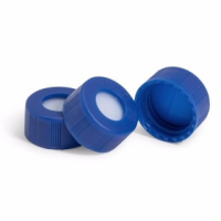 Screw caps for 2 ml vials, blue, pre-slit PTFE / silicone , 100 pcs.