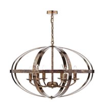 Dar Symbol 6 Light  Pendant Petrol Copper E14 (SES)