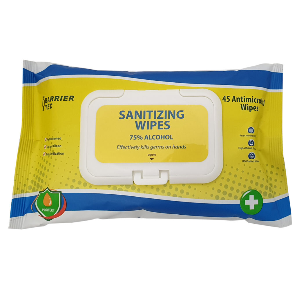 Hand Sanitizing Wipes Alcohol 45/Pack