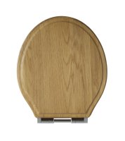 VITORIA SOFT CLOSE BAR HINGE SEAT - SOLID NAT OAK