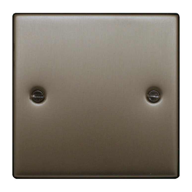 FEP Low Profile Satin Chrome 1G Blank Plate | LV0801.0024