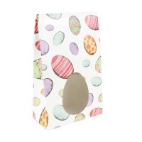 Egg carton with egg shaped window  (80 x 40 x 130mm) - 25pcs