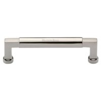 C0312 128-PNF - Heritage Brass Cabinet Pull Bauhaus Design 128mm CTC Polished Nickel Finish