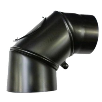 Verstelbare bocht lak +deur 180 max 250°C