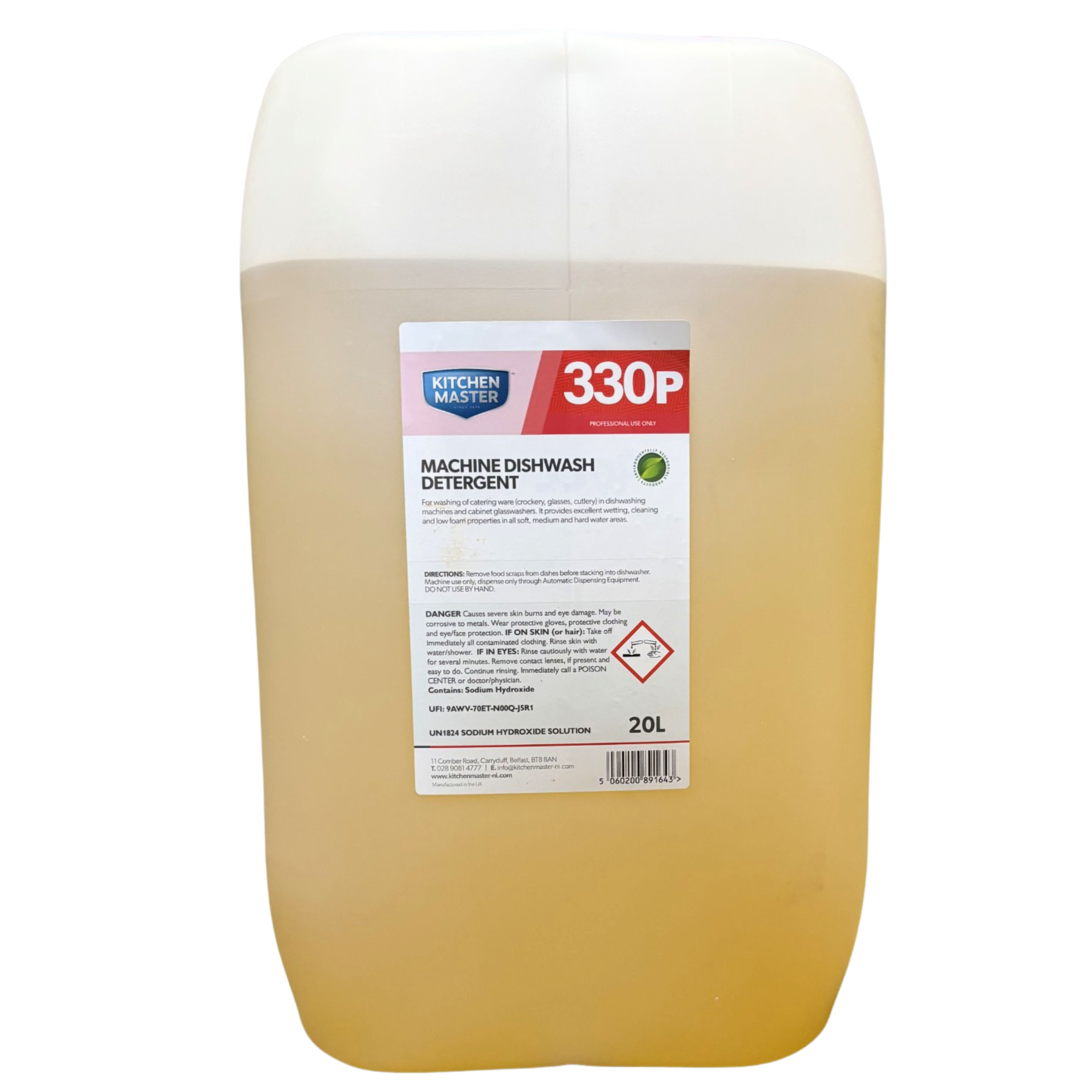 Machine Dishwash Detergent  for Hard Water, 330Plus, 20L