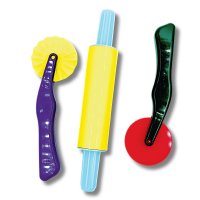 Dough Rolling Pin and Cutters Set (3)