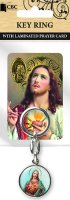 Key Ring/Prayer Card Set/Sacred Heart   (74446)