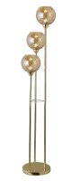 Oita 3 Cognac Glass Shades Floor Lamp