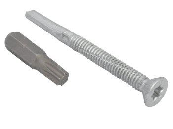 TechFast Winged Countersunk Roofing Screws Timber to Steel Heavy Section Purlins 5.5 x 60mm (Bag of 100)