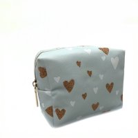 Sanjo Heart Print Boxy Bag Blue