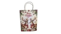 SIZE 1.5 RED WHITE REINDEER BROWN BAG TH