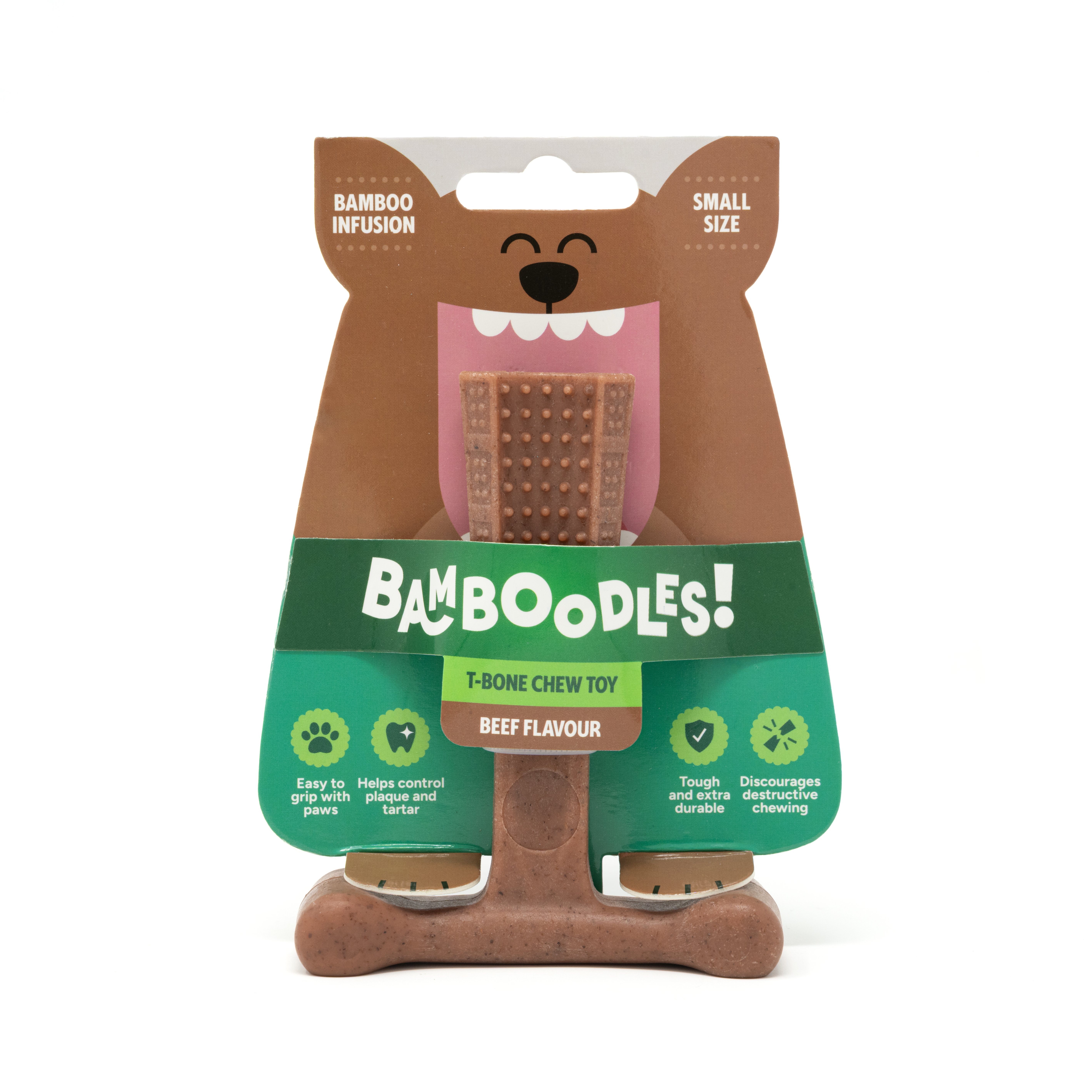 Bamboodles T-Bone Dog Chew Beef Small 4" x 1