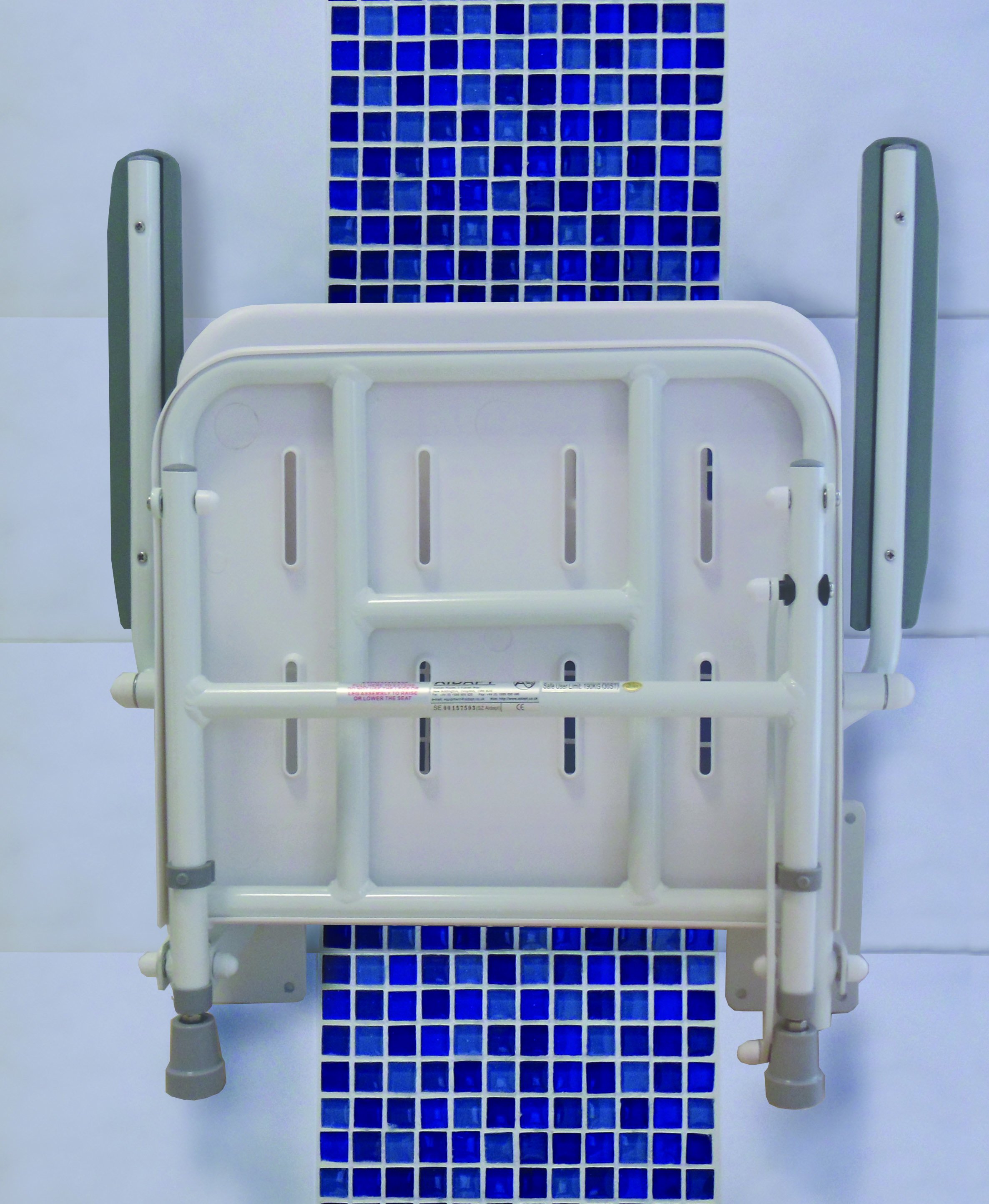 slatted deluxe shower seat