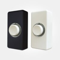 ETERNA ILLUMINATED SURFACE BELL PUSH BLACK/WHITE