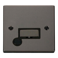 Deco Black Nickel 13A Fused Spur Flex Outlet