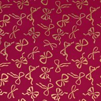 PAPER GOLD BOW ON MAROON