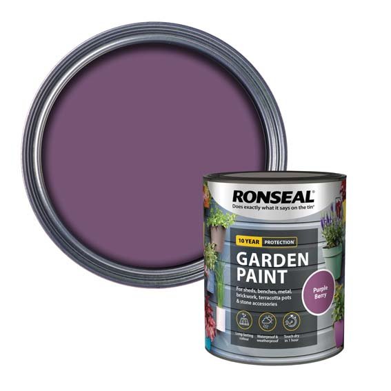 Ronseal Garden Paint Purple Berry 750ML Tin