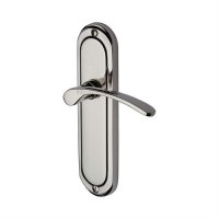 AMB6210-PNF - Heritage Brass Door Handle Lever Latch Ambassador Design Polished Nickel Finish