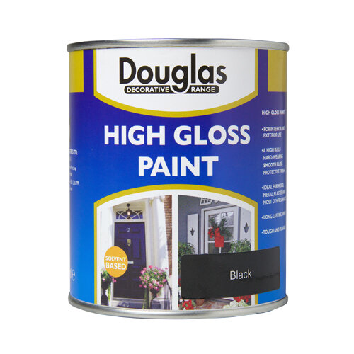 Buy Douglas High Gloss Black Paint 250ml online Tadhg O'Connor Ltd.