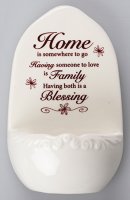 Porcelain Font/5 inch - Home Family Blessing   (30151)