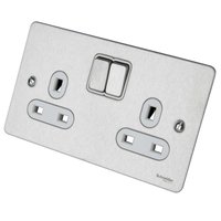 Socket Ultimate 1 Gang unswitched Stainless Steel
