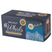 Milk chocolate Christmas pudding truffle walnut whirls twin pack 12x90g