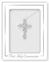 Communion Silver Necklet/Cross   (C69326)