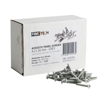 Fibrotech Panel Screws 4.2x30mm - Grey (100)