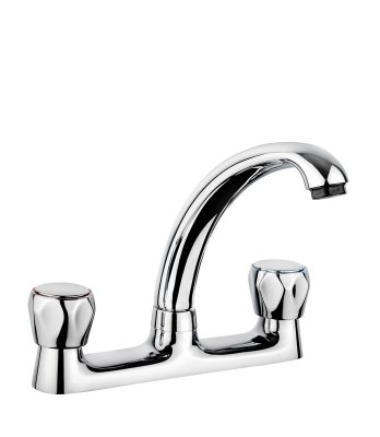 Leisure AquaDeck Dual Lever Deck Mounted Tap - Chrome Finish