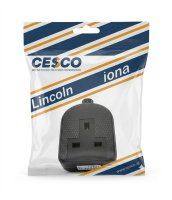 Plymouth 1 Gang 13 Amp Rubber Socket Block - Black Pre Packed