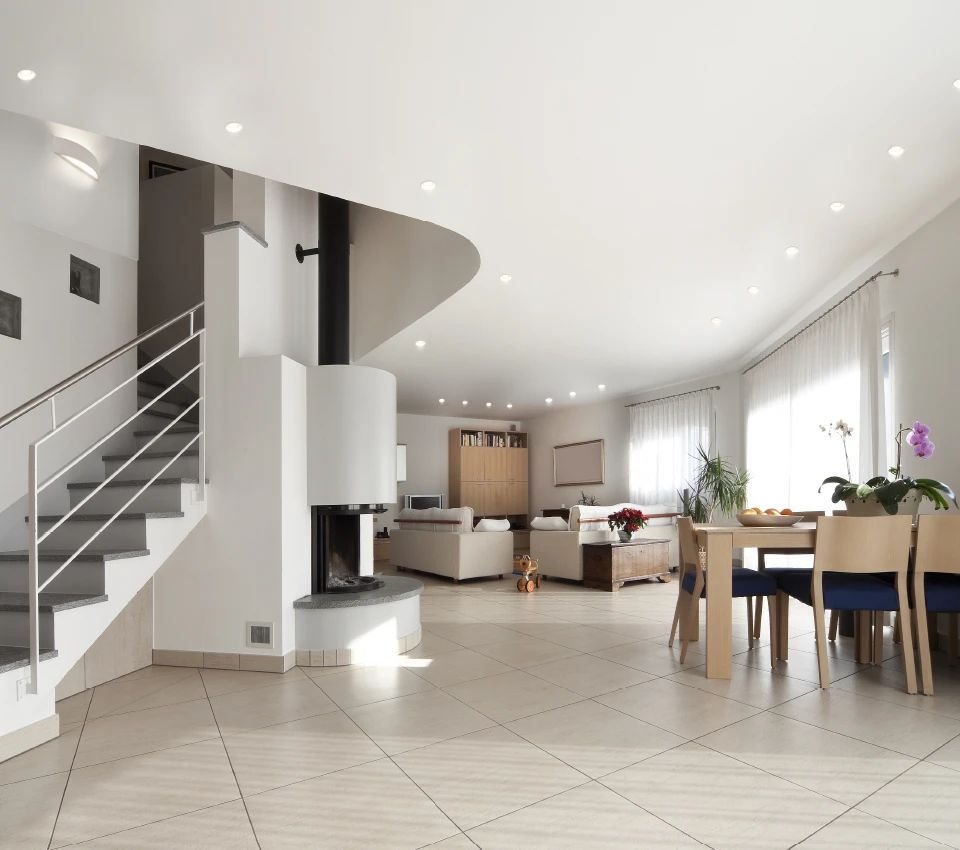 Searchlight Slim Trim White Square Adjustable Recessed GU10 Spotlight