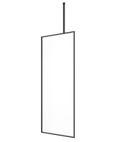 MIRAGE 1000MM MATT BLACK FRAME WITH CLEAR GLASS
