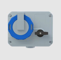 Amphenol 232MHS6W Industrial Switched Interlocked Socket Outlet