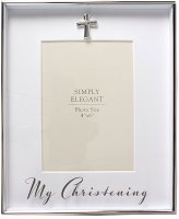 Photo Frame/White Finish/Christening   (34924)