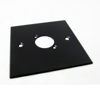 Vector Audio Black Single Gang Plate with 1 D Cutout
