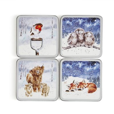 Wrendale Winter Sky Coasters - Set of 4 