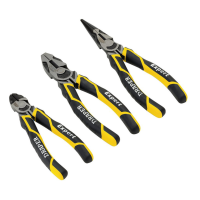 Draper Expert High Leverage Plier Set, Yellow, 3pcs/Pack