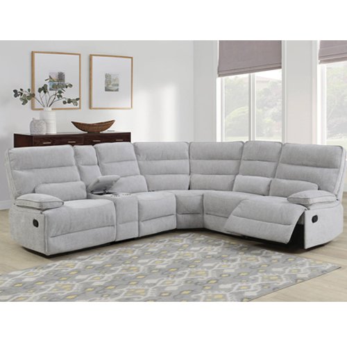 Louise Manual Recliner Corner Unit - Grey 1